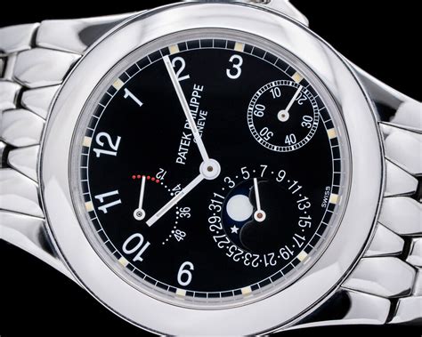 Patek Philippe Power Reserve Moon 5085 Phase Black Dial SS